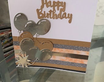 Birthday card for him, card for a man, Handmade card, Greetings card, card for a son.