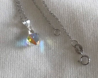 Swarovski Crystal necklace ,Silver jewellery,Gift ideas,Wedding Bridesmaids gift,Evening wear,Anniversary gift,Gift for Birthday
