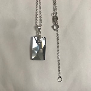 Swarovski Silver Crystal necklace ,Wedding bridesmaids,Holiday jewellery,Graduation gift .Gift for Birthday ,Gift ideas, Evening wear