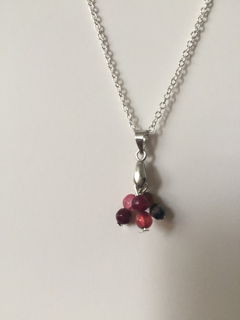 Everyday necklace .Silver plated chain,gift for Birthdays . Tourmaline pendant .Prom Tourmaline necklace gift for Mother/'s Day