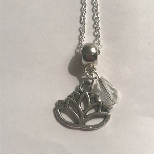 Lotus necklace , Lotus pendant ,Silver chain ,gift ideas , Gift for Birthday , gift for her , Everyday necklace , Holiday jewellery .Floral,