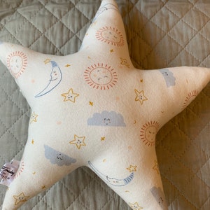 Star Cushion Moon, star,cloud, Handmade Gift For twins Kids, New born gift, Nursery bedroom gift