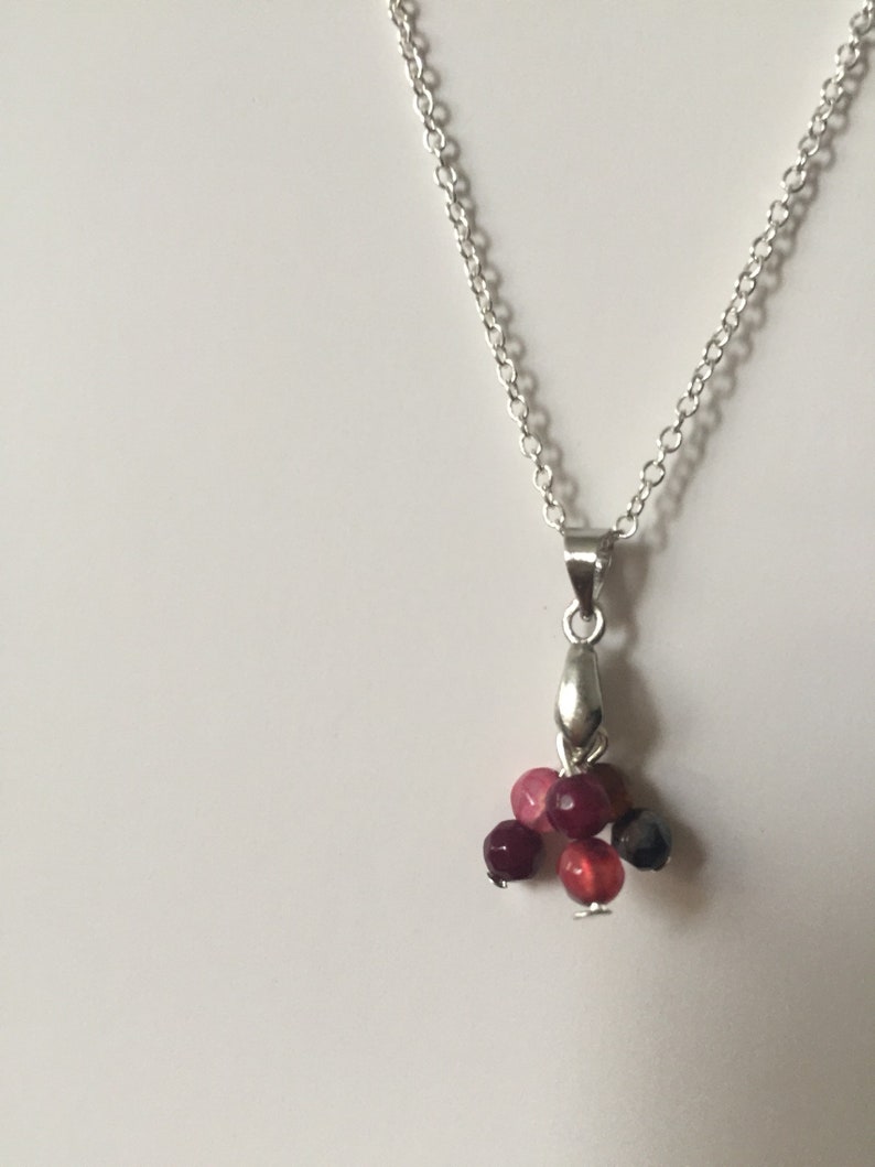Everyday necklace .Silver plated chain,gift for Birthdays . Tourmaline pendant .Prom Tourmaline necklace gift for Mother/'s Day