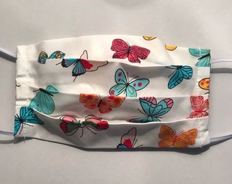 Face mask UK woman Eco friendly Sustainable mask, Gift for birthday ,double layered ,reusable and washable , Butterfly gift