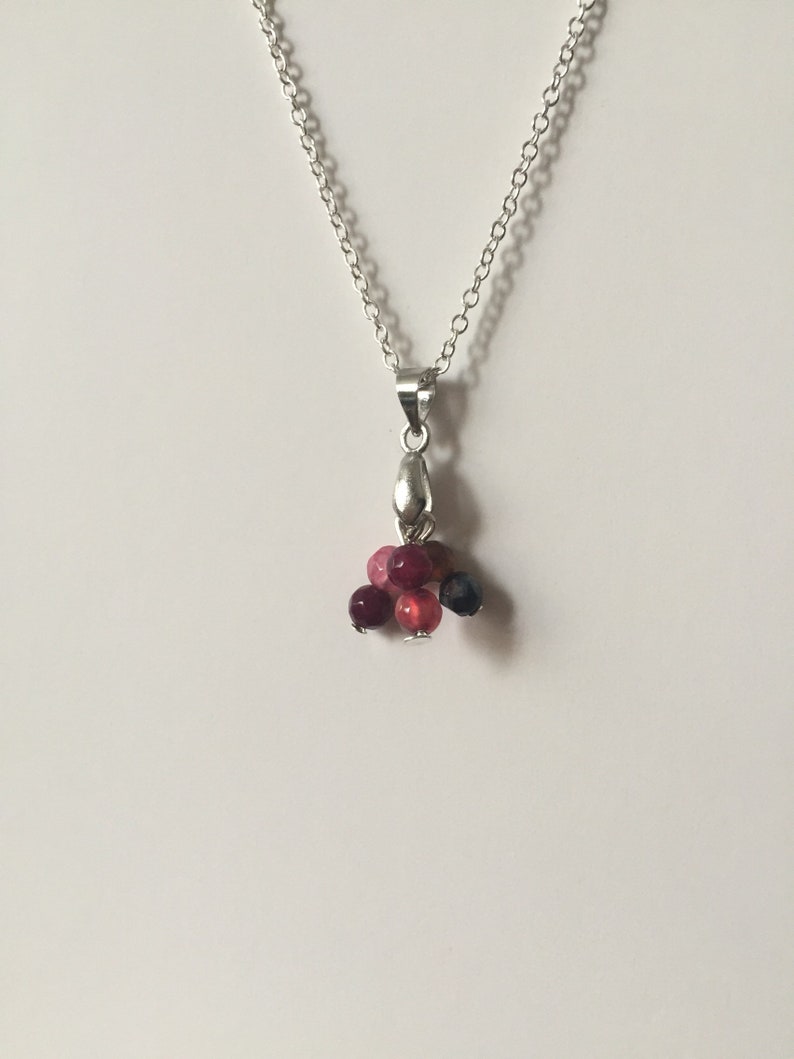 Everyday necklace .Silver plated chain,gift for Birthdays . Tourmaline pendant .Prom Tourmaline necklace gift for Mother/'s Day