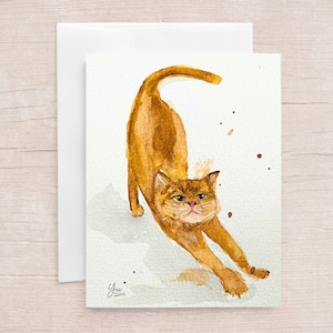 Cat  Blank Card  - Note Card - Blank Greeting Card -Tim