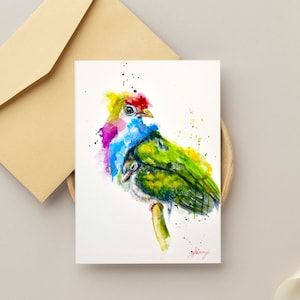 Cartão de nota em branco para mamãe e passarinho fofo - cartão de felicitações