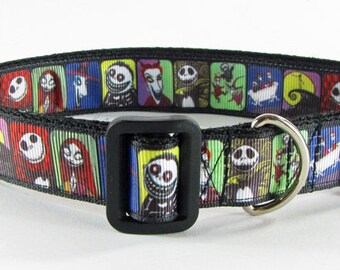 nightmare before christmas dog collar etsy nightmare before christmas dog collars