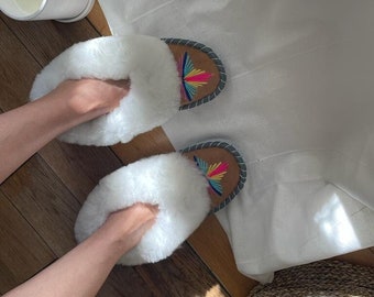 Fireworks Fur Sheepskin Slippers