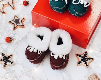 Sheepskin Baby Boots Slippers - Lucky Dip