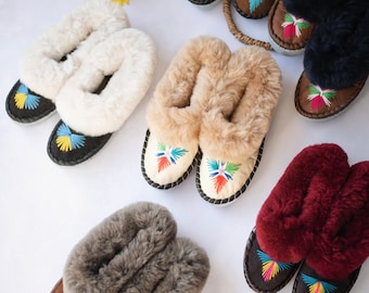 Schapenvachtmocassins Lucky Draw dames