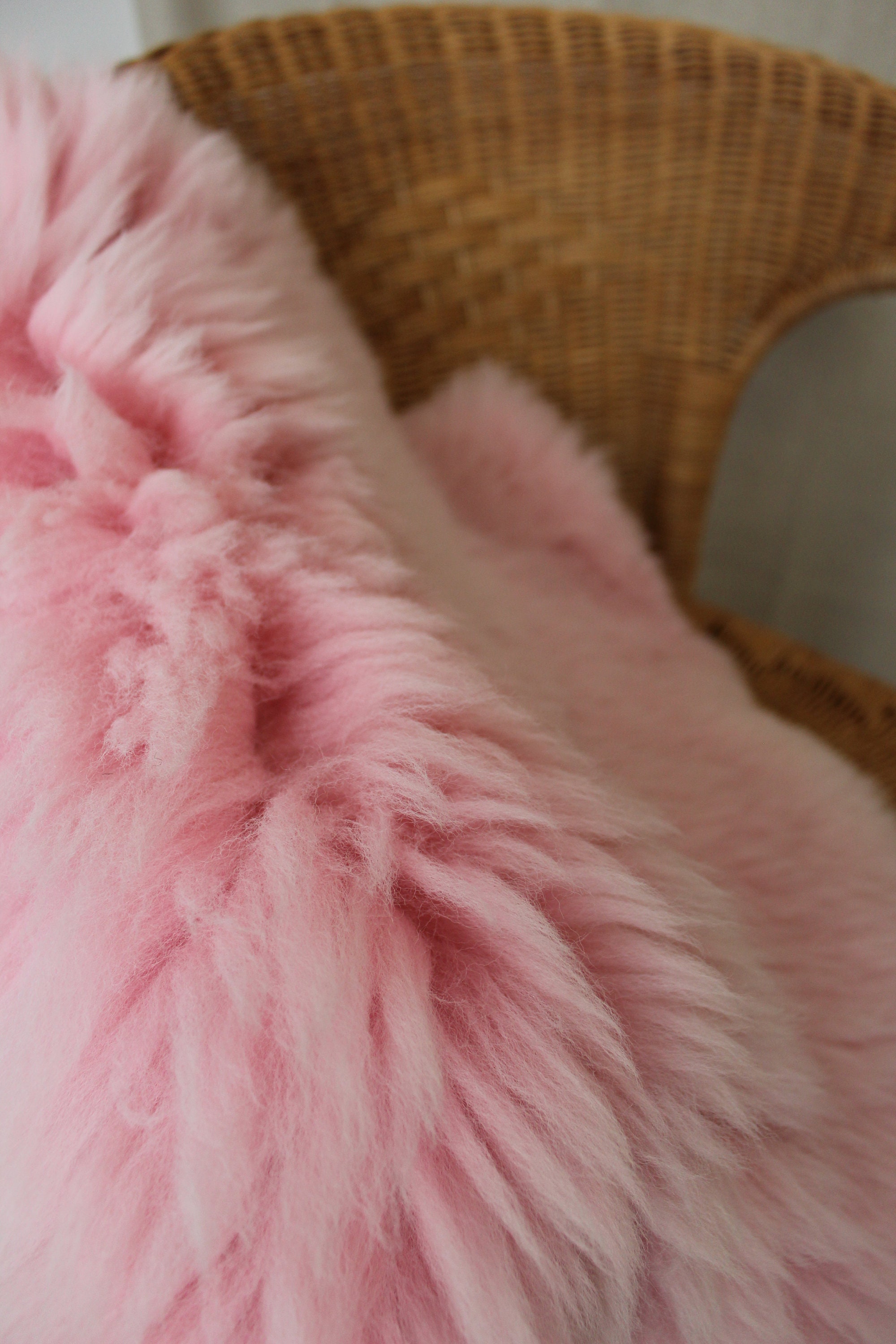 Dusky Pink Genuine Sheepskin Rug Throw Etsy