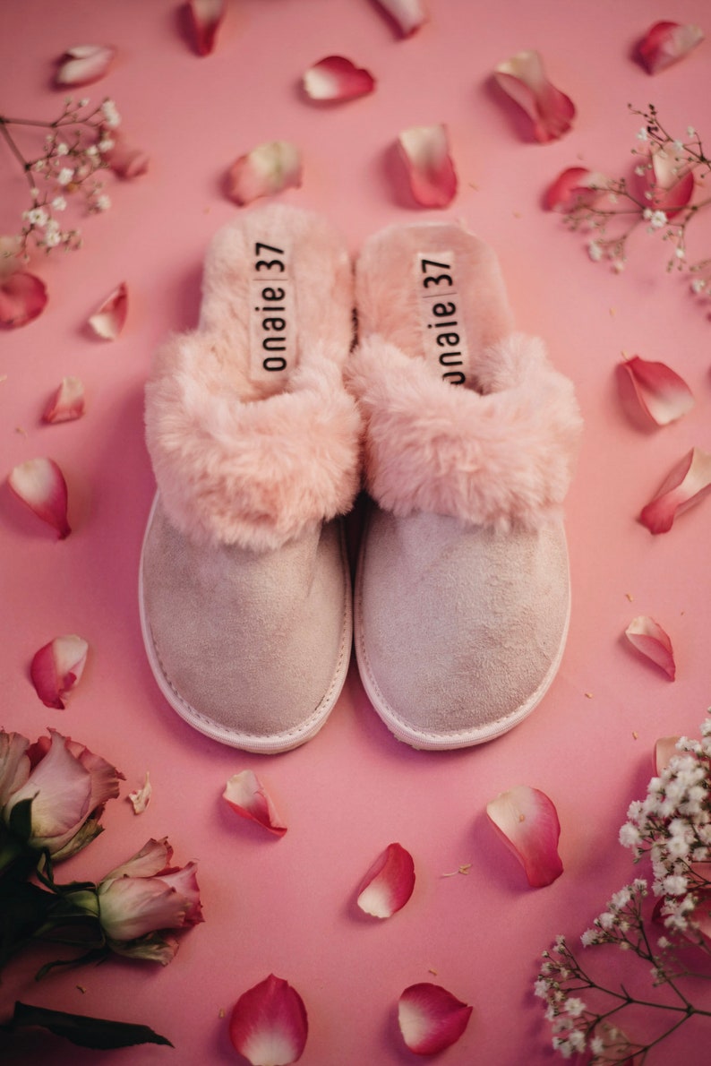 Pink Sheepskin Slippers Etsy UK