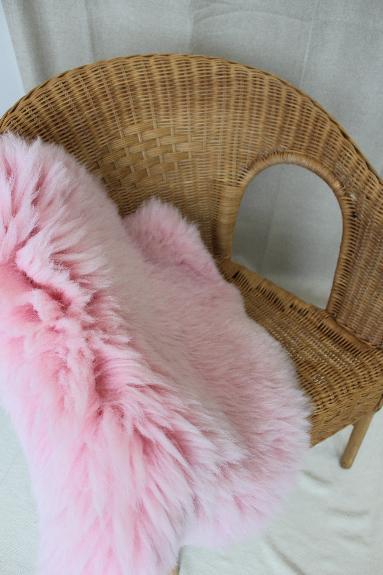 Dusky Pink Genuine Sheepskin Rug Throw Etsy