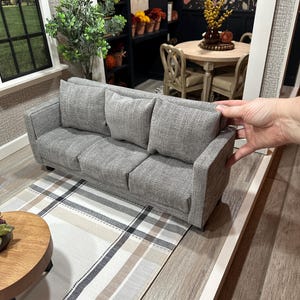 Doll sofa for 18&quot; dolls, three cushion couch, for American Girl, Our Generation, My Life dolls and dollhouse