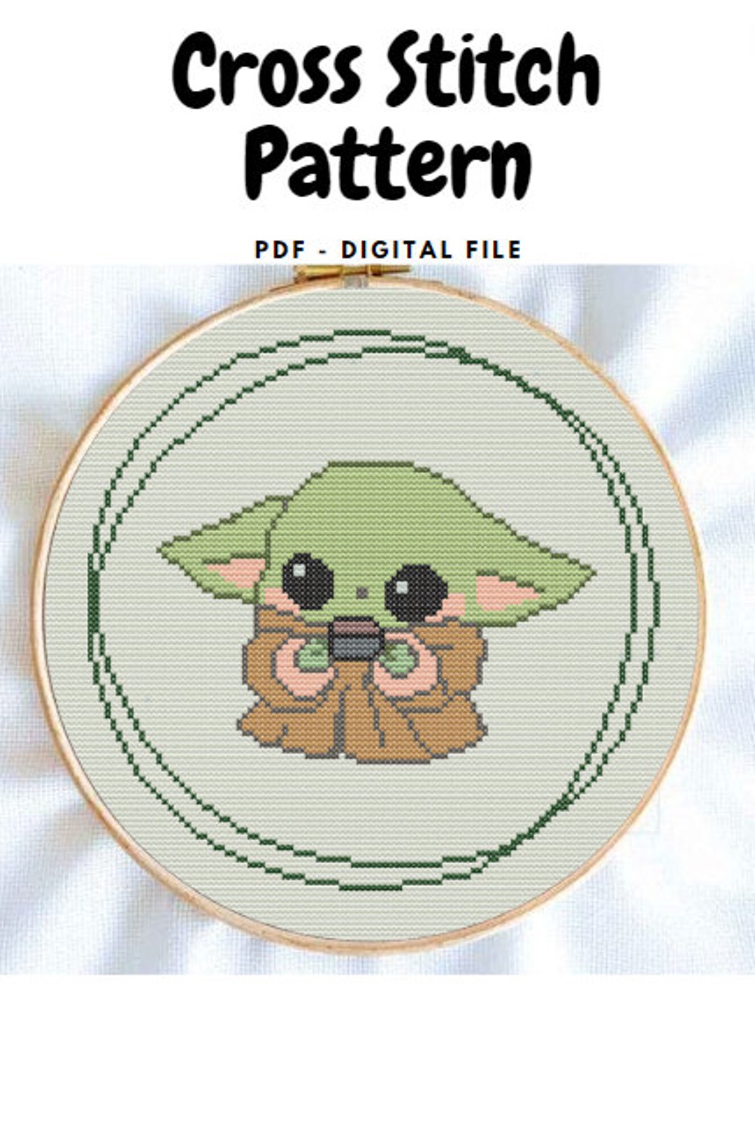 The Child / Baby Yoda Cross Stitch Pattern DIGITAL FILE Etsy
