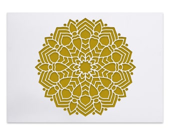 Mandala stencil - large flower Mandala - fabric stencil - decoration stencils - reusable stencil  - for painting - airbrush stencils flowers