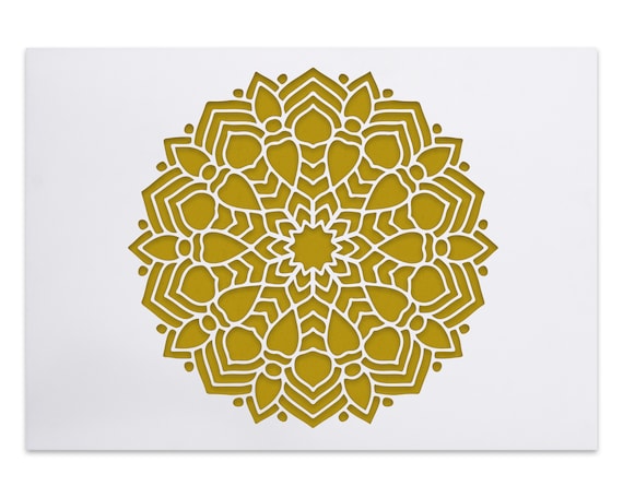 Mandala Stencil Large Flower Mandala Fabric Stencil Decoration