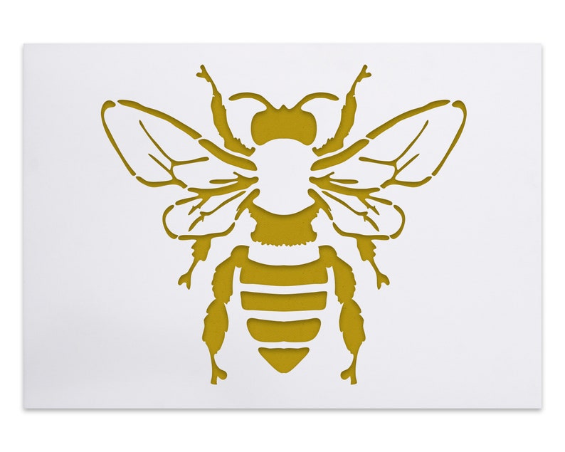 bee stencil large detailed honey bee diy wall decor