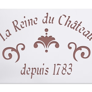 French vintage stencil  - La Reine du Chateau - shabby chic DIY decor