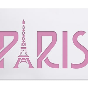 Paris stencil - Art Deco style - Eiffel Tower France - shabby chic European 20ies - french style furniture wall fabric DIY decor stencil