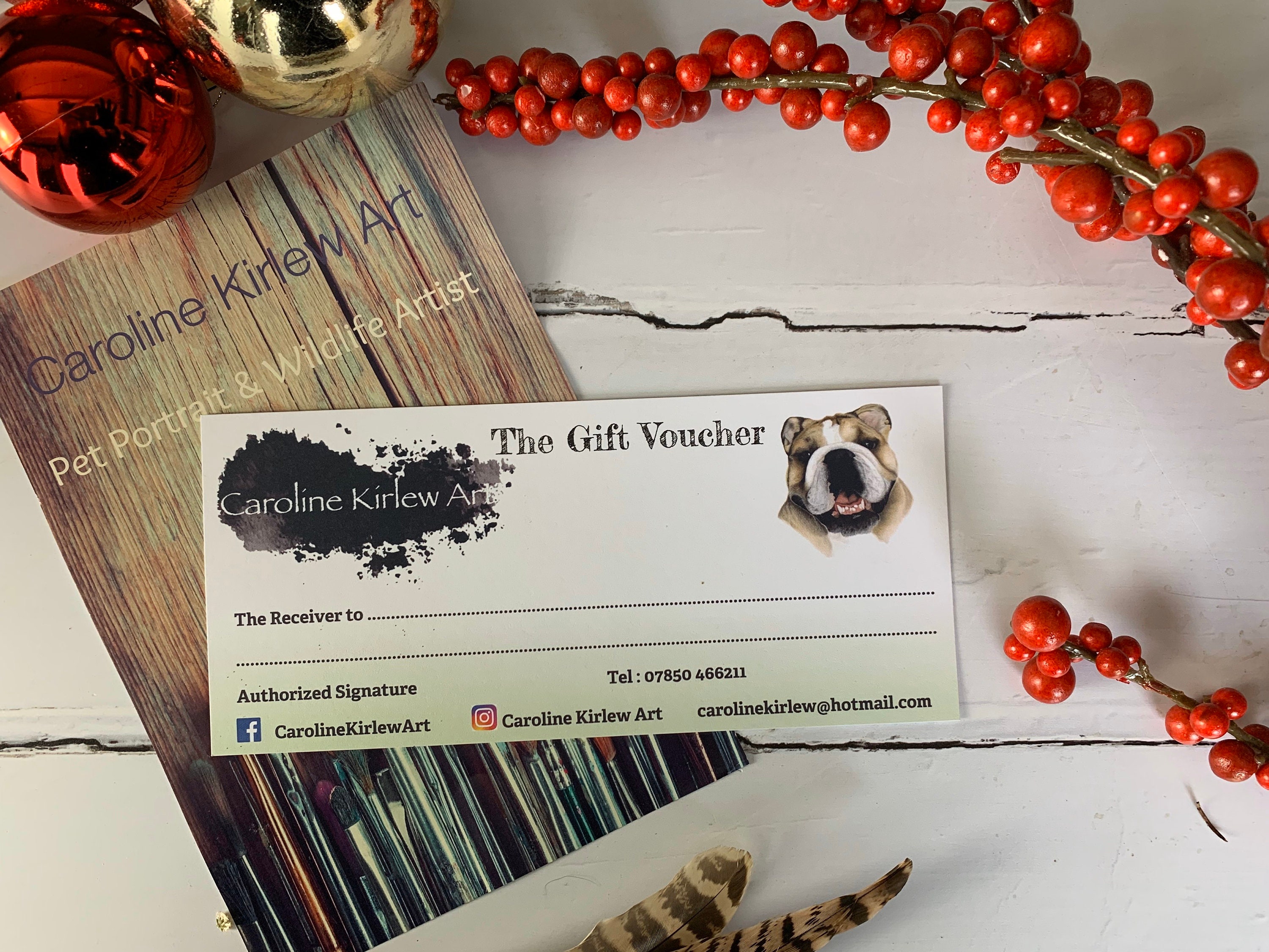 Pet portrait gift voucher Etsy