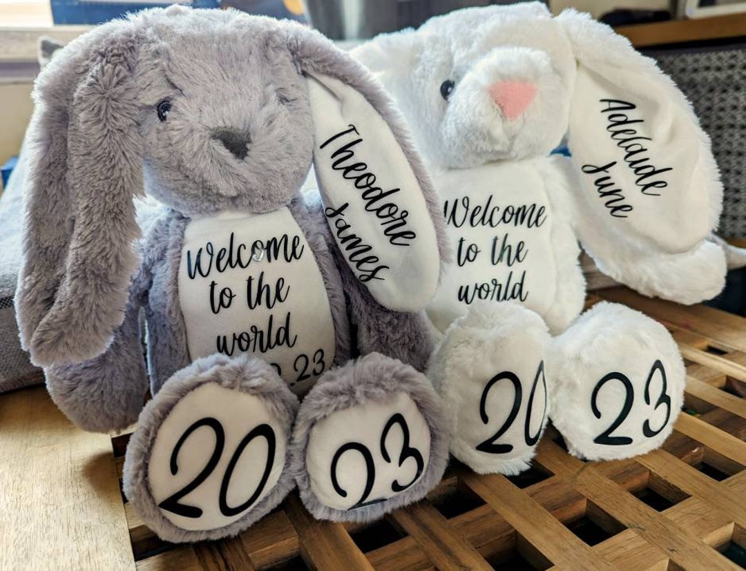 Welcome to the World Babys First Bunny Birth Announcement Bunny Rabbit ...