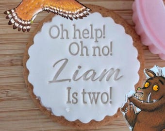 Gruffalo Birthday Theme Biscuit Cupcake Stamp Gruffalo Party Favours Party Food Invites Decorations Oh Help Oh no