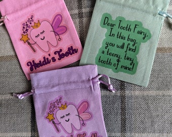 Personalised Tooth Fairy Pouch: Keepsake Bag for Kids