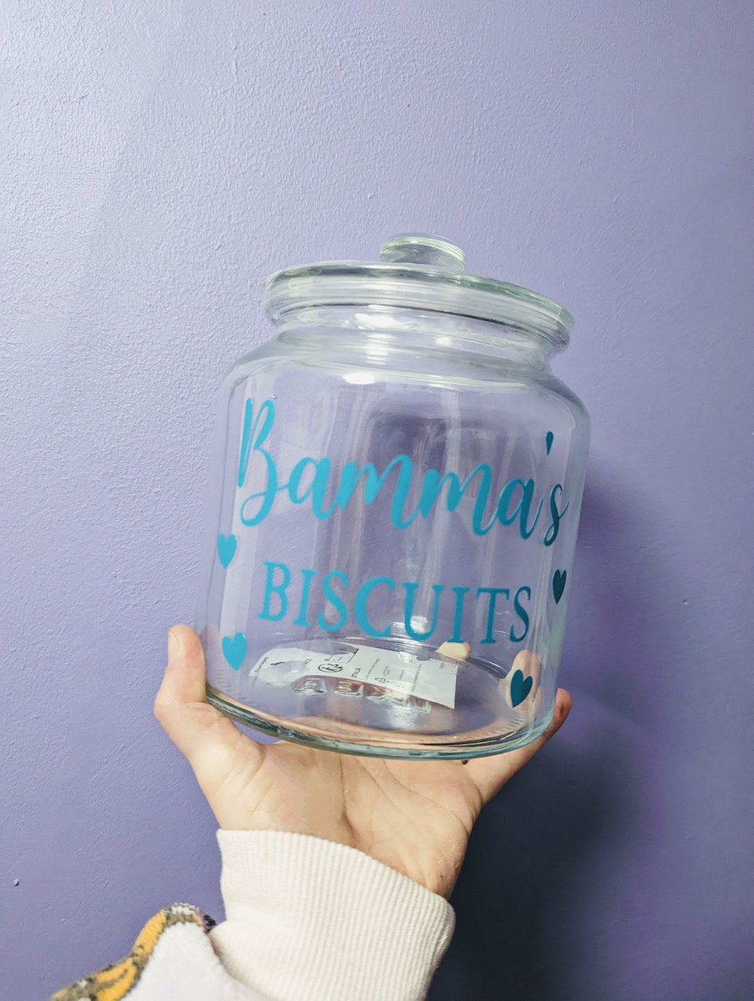 Personalised Cookie Jar. Grandparents Treat Jar. Large Cookie Jar