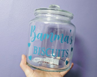 Personalised Cookie Jar. Grandparents Treat Jar. Large Cookie Jar. Mother's Day Gift