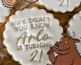 Gruffalo Birthday Theme Biscuit Cupcake Stamp Gruffalo Party Favours Party Food Invites Decorations