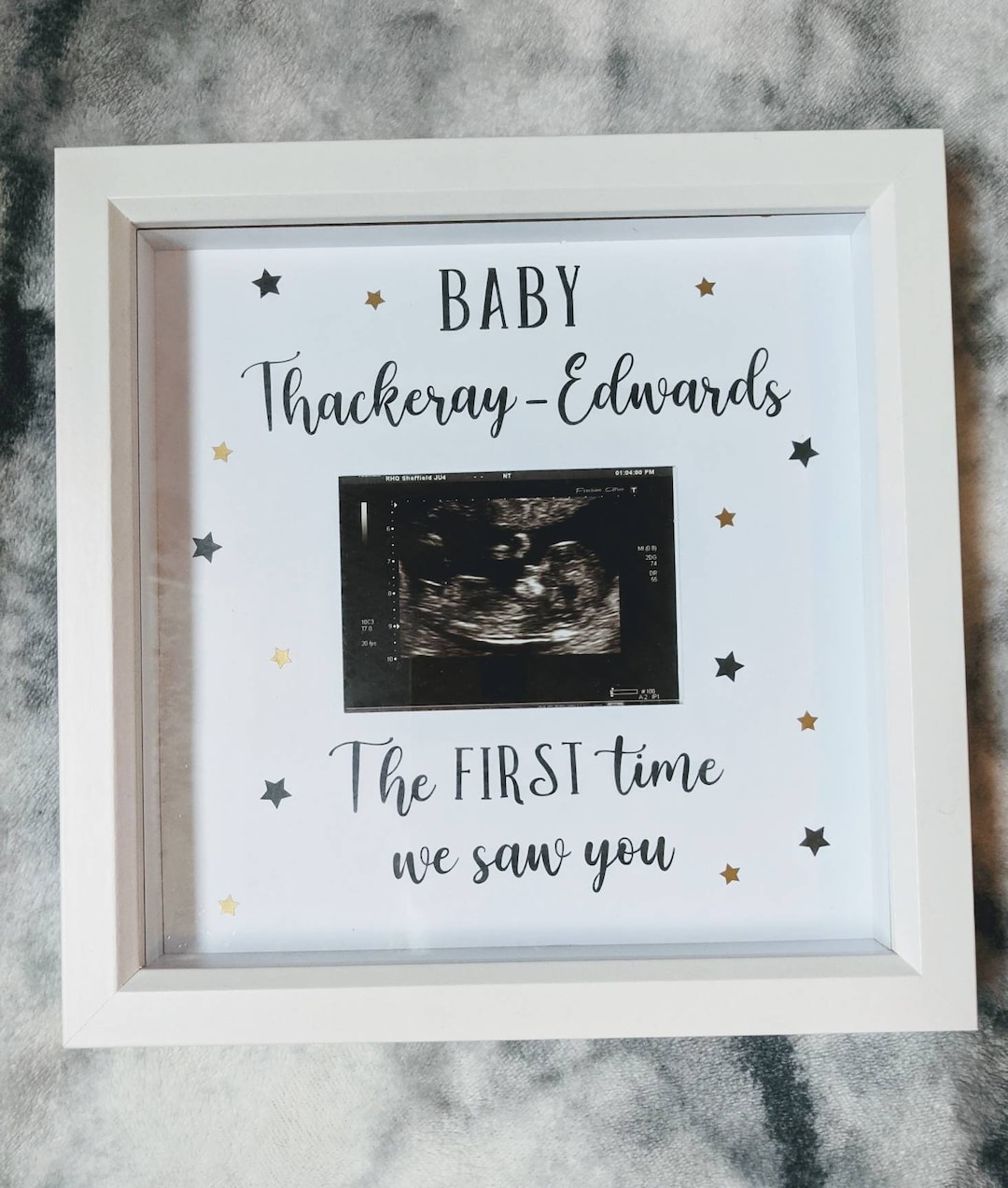 Baby's First Scan Ultrasound Frame. Personalised Baby Scan Frame ...