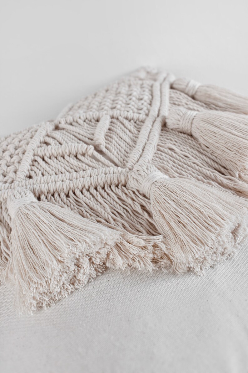 Macrame Pillow / Throw Pillow / Decorative Pillow / Modern Etsy