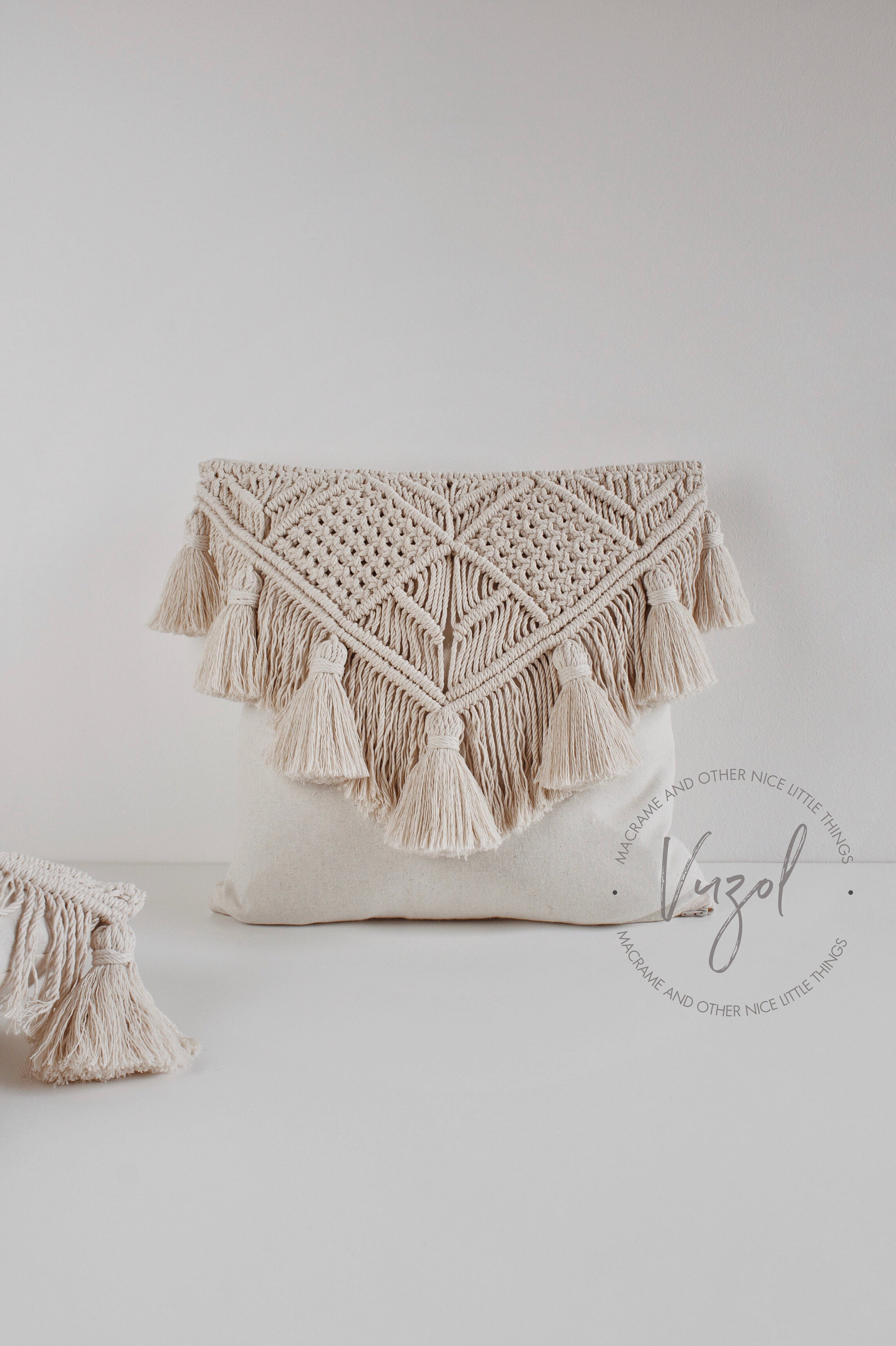 Macrame Pillow / Throw Pillow / Decorative Pillow / Modern Etsy