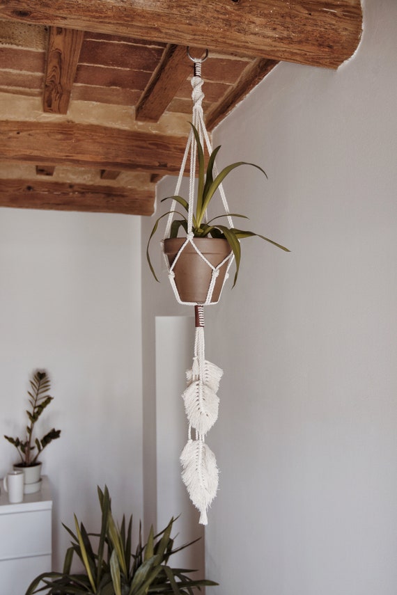 Macrame Plant Hanger Wall Hanging Decor Planter With Etsy