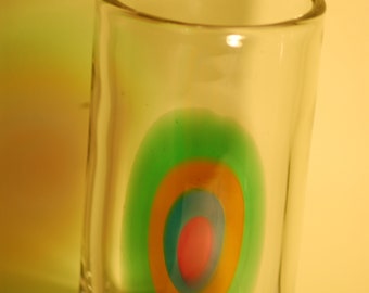 F. Lli. Toso Fratelli Toso Murano glass vase with large concentric ring murrine C: 1960