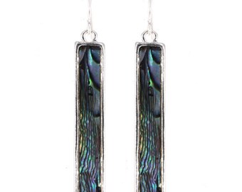 rectangle diamante earrings