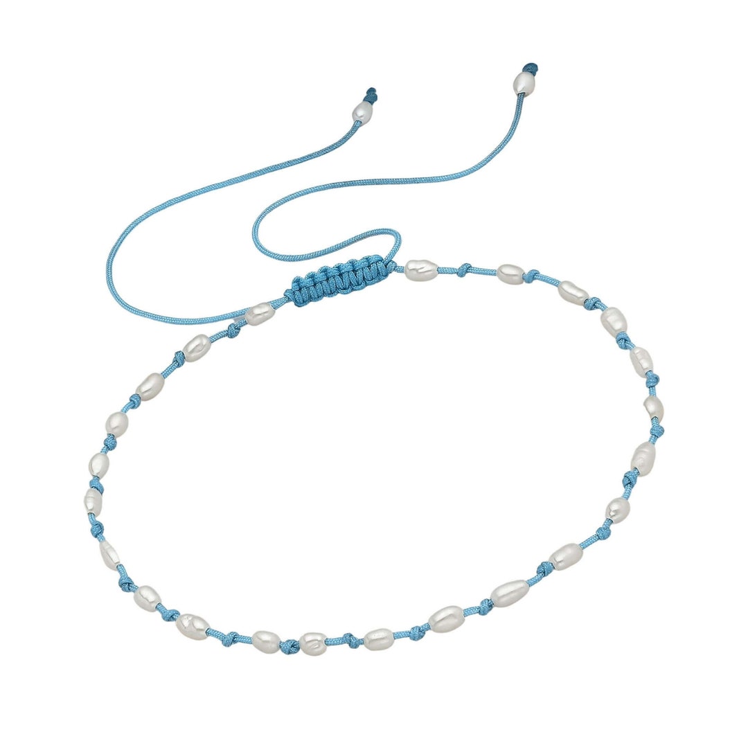 Pearl Beaded Adjustable Thread Bracelet, Friendship Braided Woven Rope