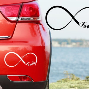 Aufkleber Familie Family Unendlichzeichen Infinity Liebe Love Sticker Decal Autoaufkleber Folienschnitt Folienaufkleber Klebefolie