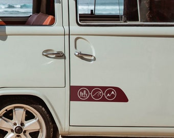Aufkleber Wald Berge Welle Im Kreis Van Sticker Autoaufkleber Wohnmobil Wohnwagen