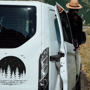 Paraurti Adesivo Foresta Uccelli d'acqua Adesivo Camper Van Camper Caravan