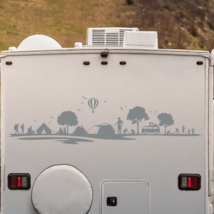 Camping Skyline Motorhome Sticker Caravan Sticker Car Sticker Laptop Foil Cut Plot