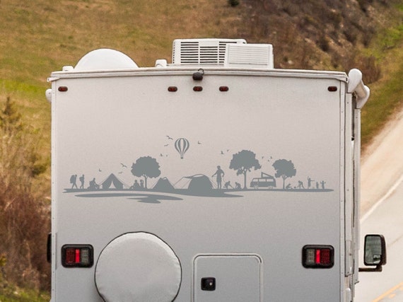 Camping Skyline Wohnmobil Aufkleber Wohnwagen Sticker Auto Aufkleber Laptop  Folienschnitt Plot -  Österreich