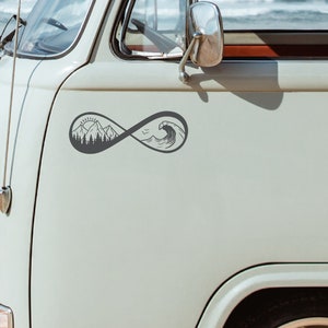 Bumper Sticker Bergen, Bos & Zee Oneindig Sticker Stickers Camper Caravan