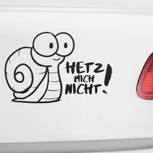 Autoaufkleber Schnecke Rennschnecke Auto Aufkleber Lustig Fun Sticker DA014