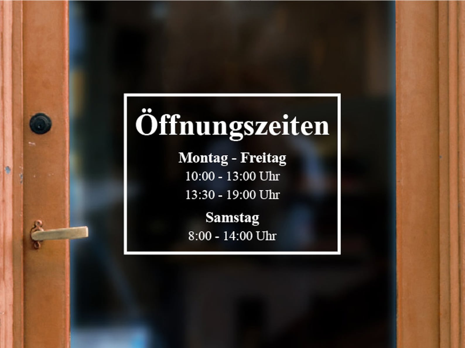 Öffnungszeiten Aufkleber Schild Standard Rahmen - Etsy.de