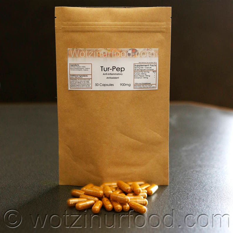 Organic Turmeric Black Pepper Cinnamon Capsules High Strength 900mg Etsy