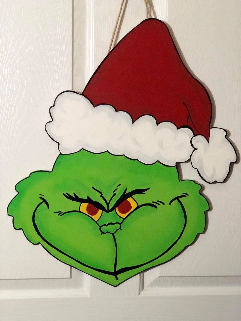 Grinch Inspired Door Hanger | Etsy