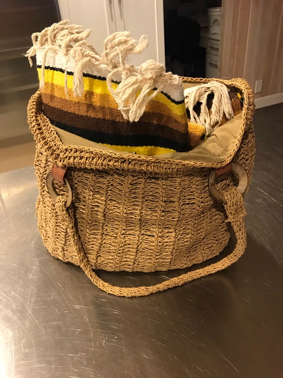 Sun N Sand Woven Market/Beach bag